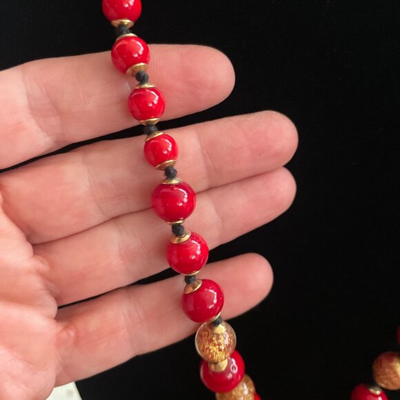 Vintage Murano glass bead necklace - Picture 3 of 8